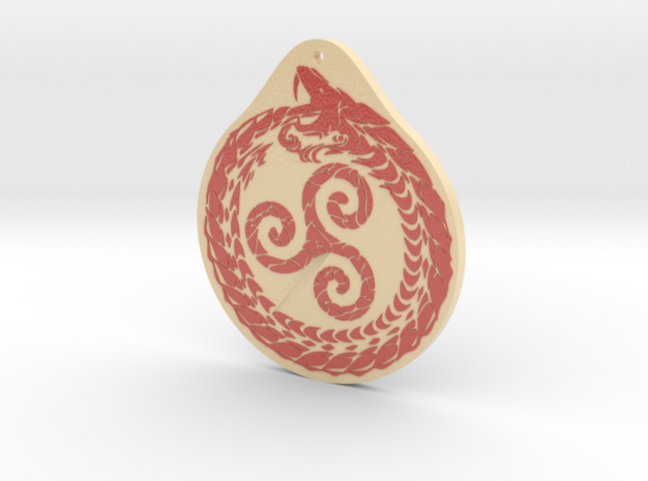 PRODUCT DESCRIPTION
Serpent Triskelion pendant  white red
Request a custom order and get this product personalized just for you
