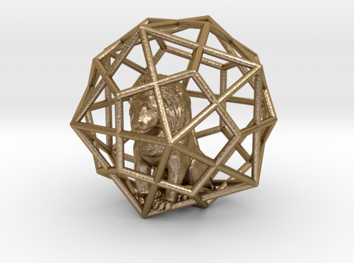PRODUCT DESCRIPTION
A Lion sitting inside an Icosahedron and  dodecahedron compound  Cage.
 
Request a custom order and get this product personalized just for you